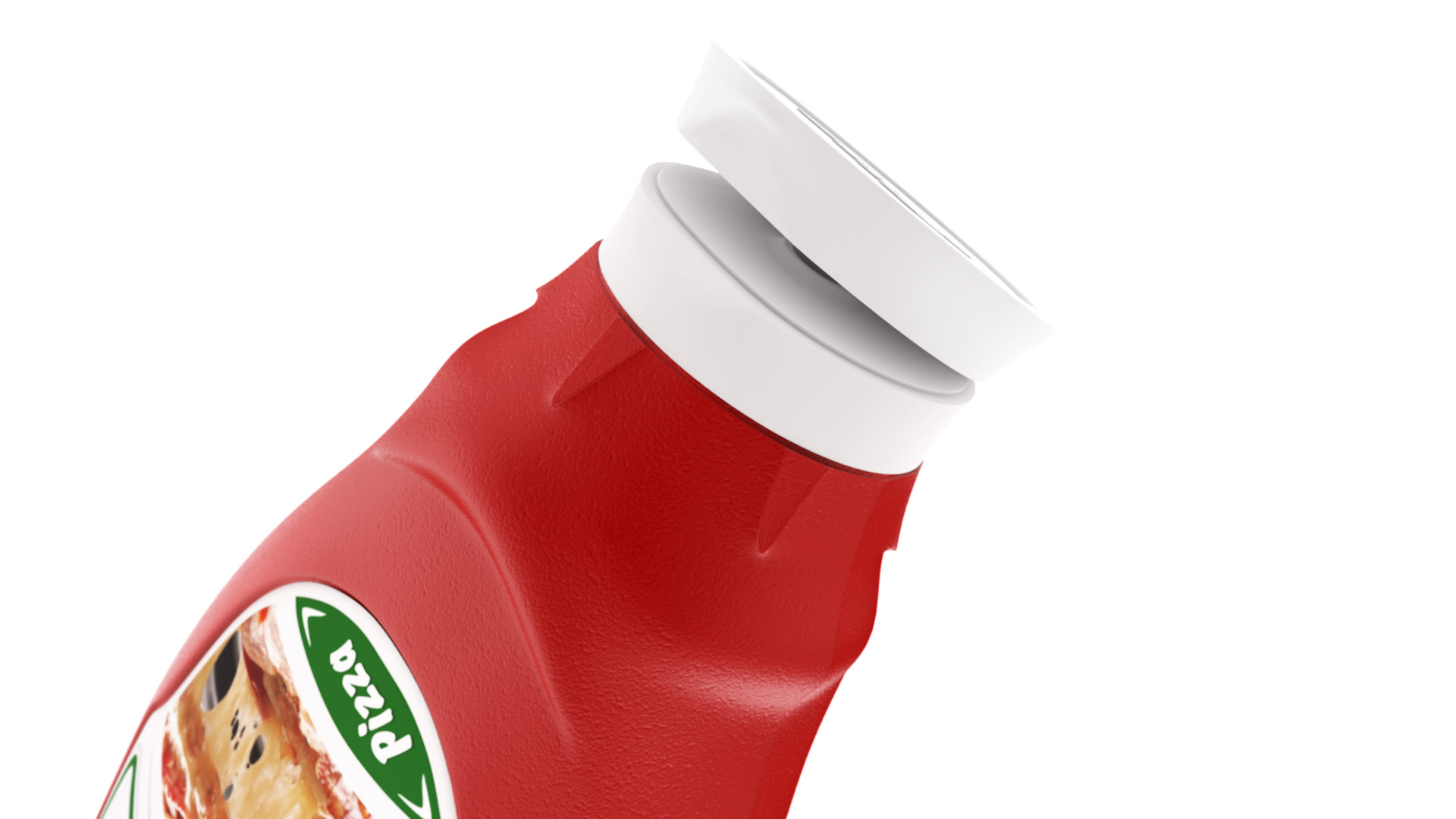 Vital tomato ketchup packaging design - bottle cap open