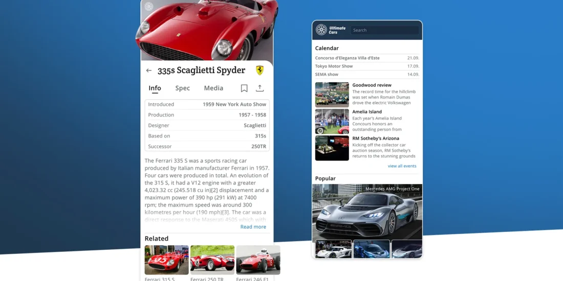 Ultimate Cars app project cover