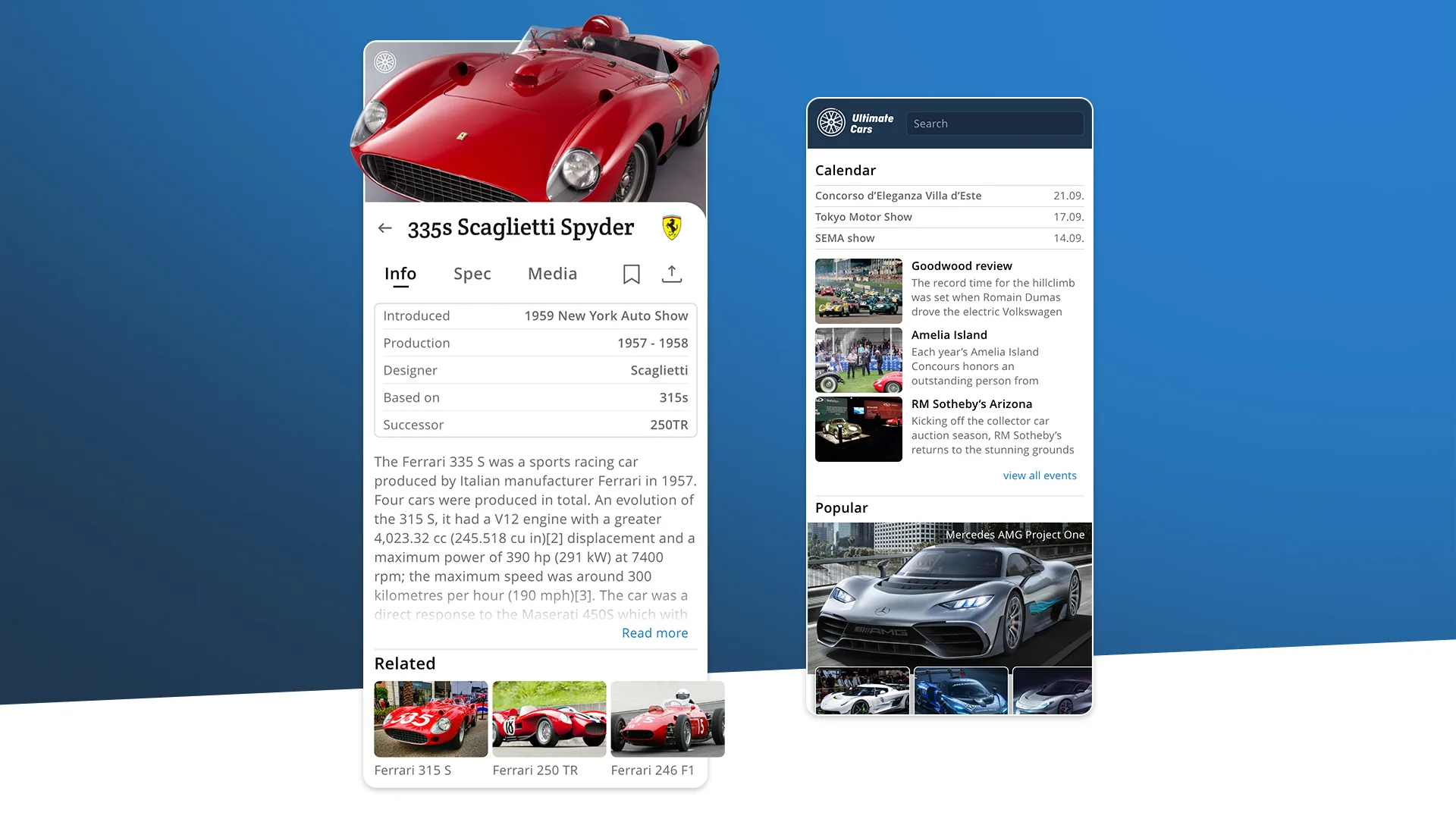 Ultimate Cars app project cover