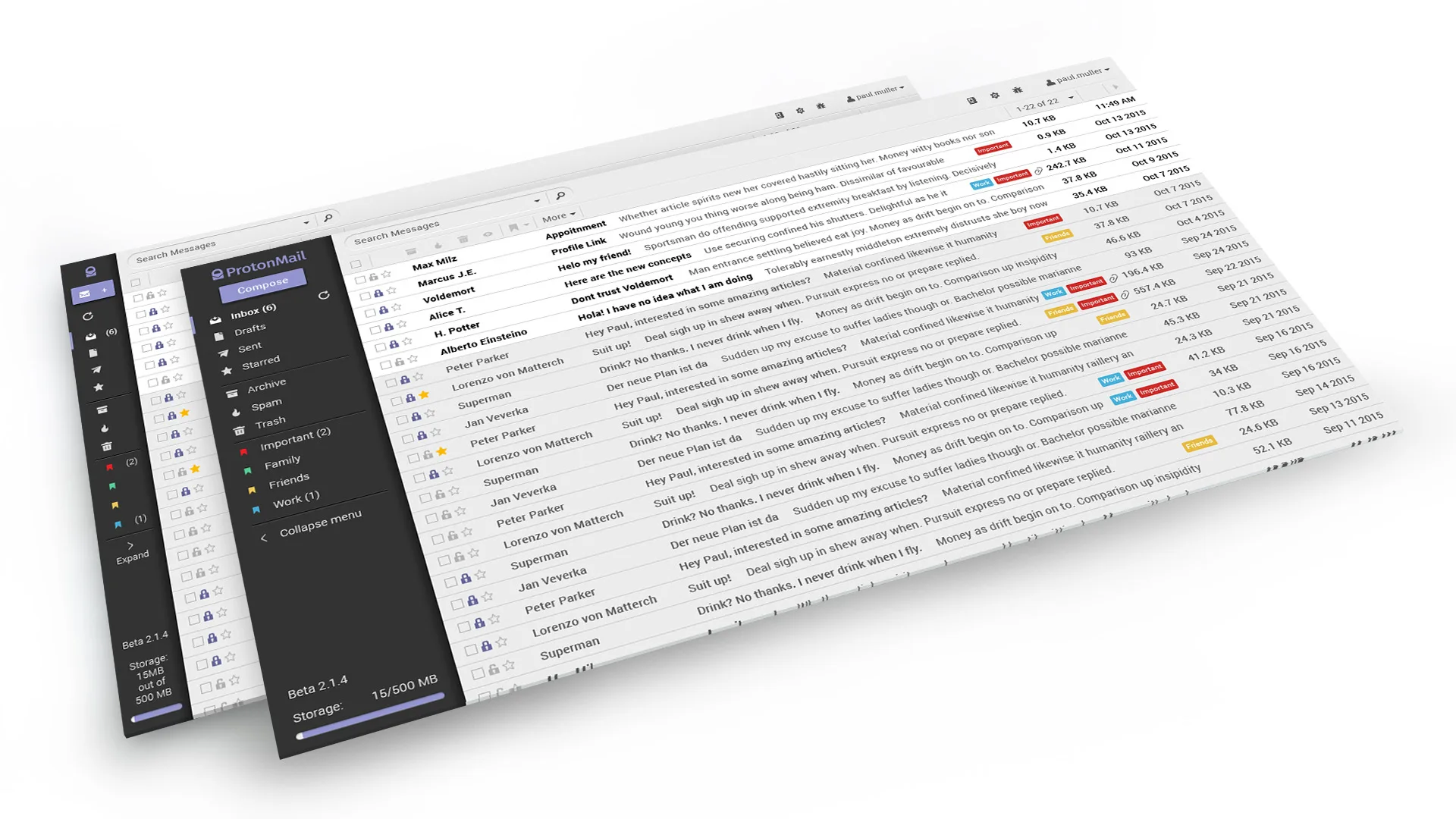 ProtonMail UI project cover